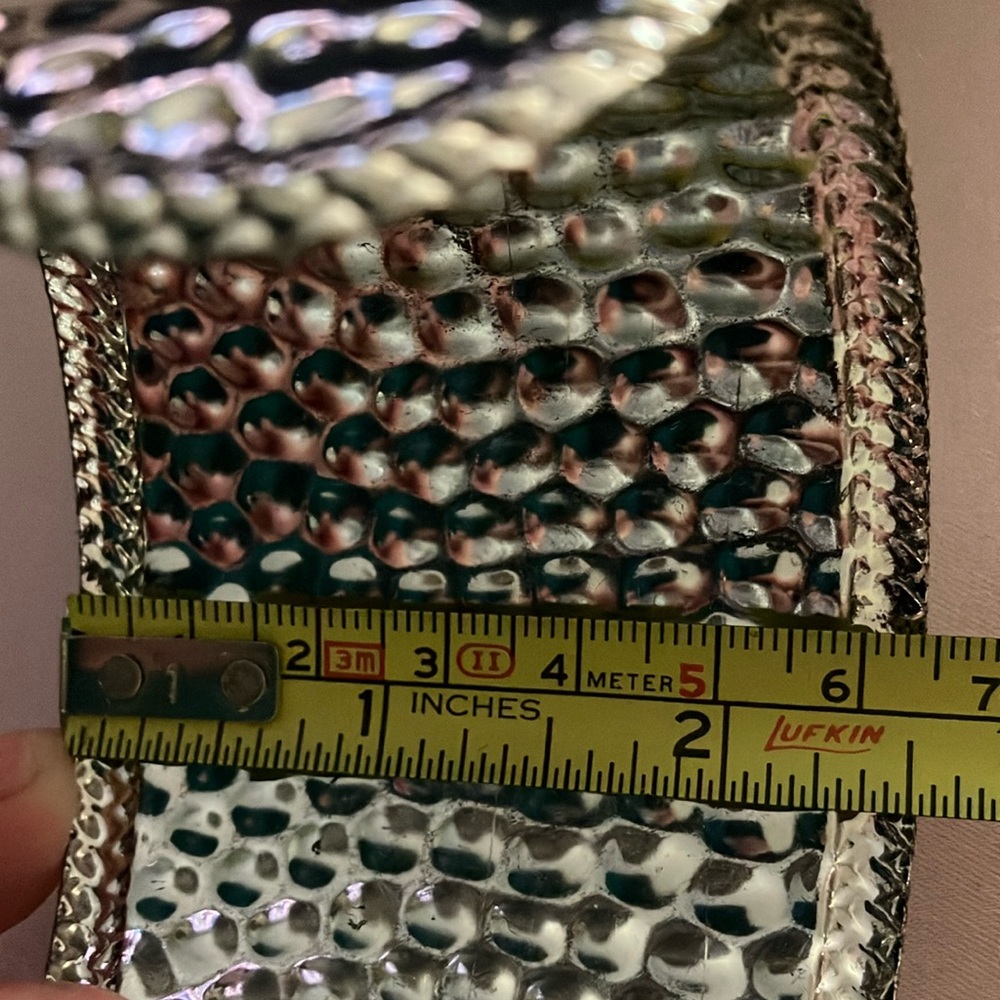 NEW JTV Silver Bracelet with real Turquoise Accents 2.5 widest part cuff NEW - Picture 4 of 11